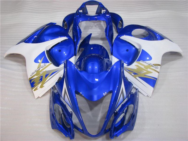 Suzuki GSXR 1300 Hayabusa Motorrad Verkleidung 2008-2020 - Weiss Blau