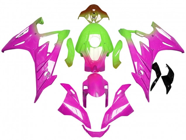 BMW S1000RR Motorrad Verkleidung 2023-2024 - Gradient Rosa Limetten Grun