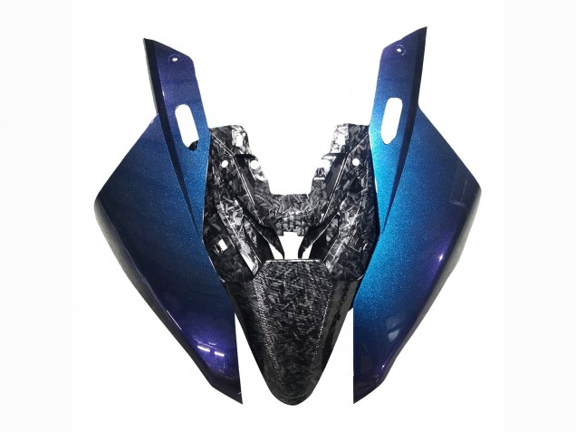 BMW S1000RR Motorrad Verkleidung 2019-2022 - Gradient Blau Lila Geschmiedet Carbonfaser