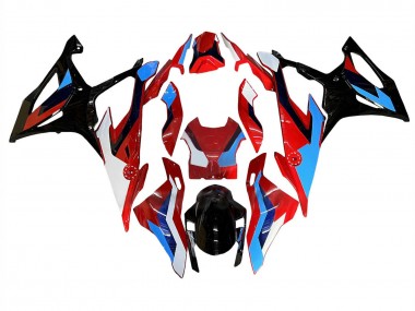 BMW S1000RR Motorrad Verkleidung 2019-2022 - Schwarz Rot Blau Weiss