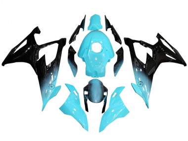 BMW S1000RR Motorrad Verkleidung 2019-2022 - Hellblau Schwarz
