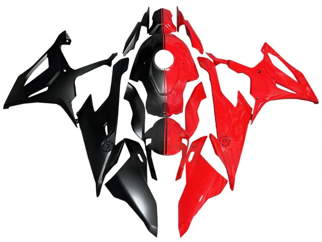 BMW S1000RR Motorrad Verkleidung 2019-2022 - Rot Matt Schwarz