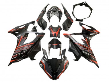 BMW S1000RR Motorrad Verkleidung 2019-2022 - Matt Schwarz Rot