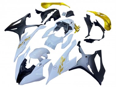 BMW S1000RR Motorrad Verkleidung 2019-2022 - Weiss Gold