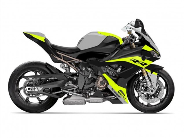 BMW S1000RR Motorrad Verkleidung 2019-2022 - Schwarz Gelb Grau