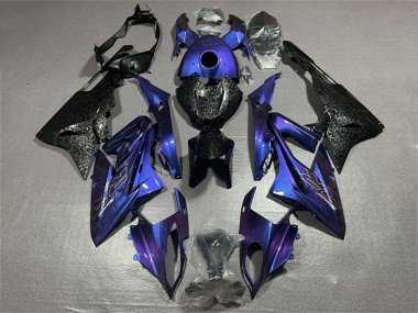 BMW S1000RR Motorrad Verkleidung 2017-2018 - Blau Schwarz Geschmiedet Carbonfaser
