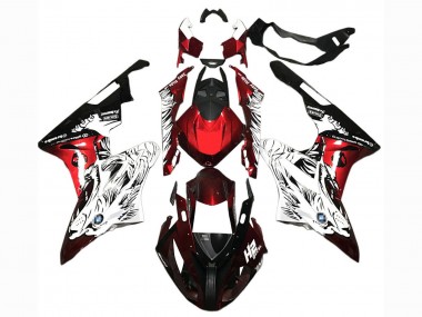 BMW S1000RR Motorrad Verkleidung 2015-2016 - Weiss Rot Schwarz