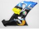 Kawasaki ZX6R Motorrad Verkleidung 2005-2006 - Blau Gelb Schwarz Hai