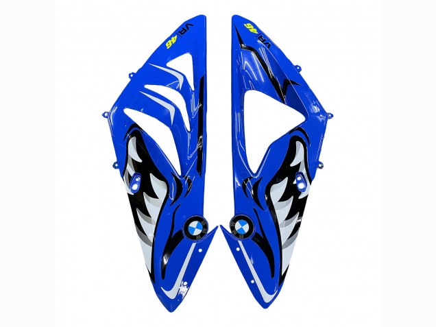 BMW S1000RR Motorrad Verkleidung 2009-2014 - Blau Gelb Rot Schwarz Hai VR 46
