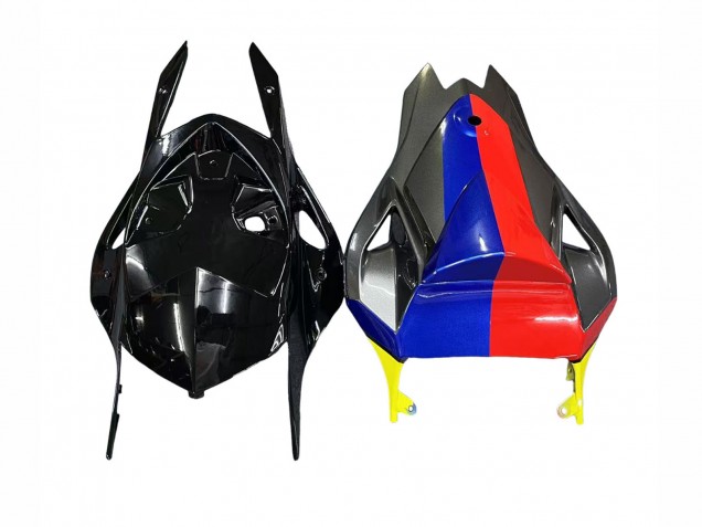 BMW S1000RR Motorrad Verkleidung 2009-2014 - Rot Blau Gelb Hai