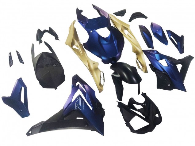 BMW S1000R Motorrad Verkleidung 2014-2016 - Matt Dunkel Blau