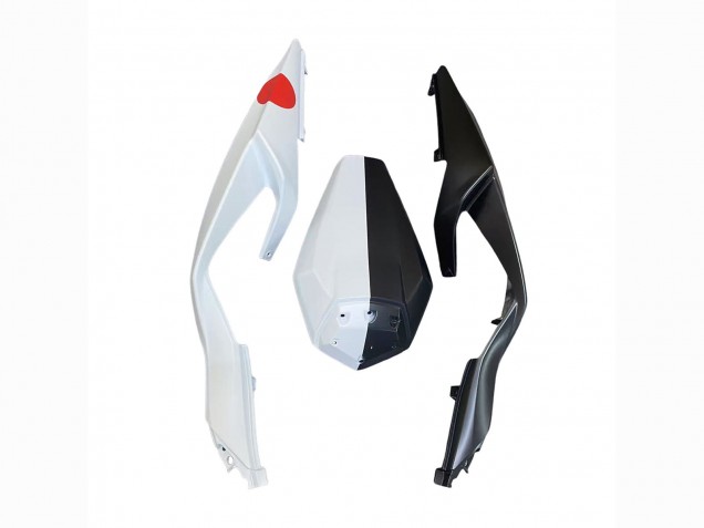 Kawasaki ZX6R Motorrad Verkleidung 2023-2025 - Schwarz Weiss mit Blume