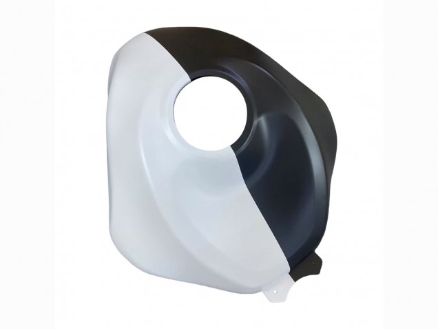 Kawasaki ZX6R Motorrad Verkleidung 2023-2025 - Schwarz Weiss mit Blume