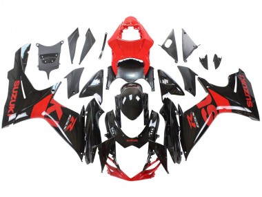 Suzuki GSXR 600 / GSXR 750 Motorrad Verkleidung Kit 2011-2024 - Rot Glanzendes Schwarz