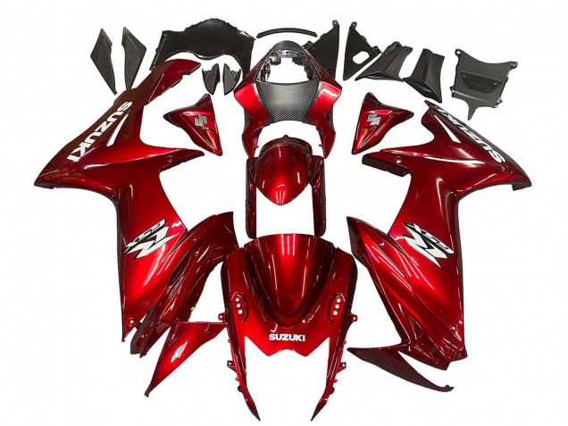 Suzuki GSXR 600 / GSXR 750 Motorrad Verkleidung 2011-2024 - Rot Weiss Aufkleber