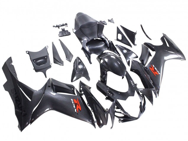 Suzuki GSXR 600 / GSXR 750 Motorrad Verkleidung 2011-2024 - Schwarzes Carbonfaser Rot
