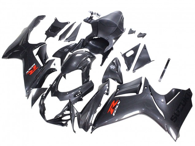 Suzuki GSXR 600 / GSXR 750 Motorrad Verkleidung 2011-2024 - Schwarzes Carbonfaser Rot