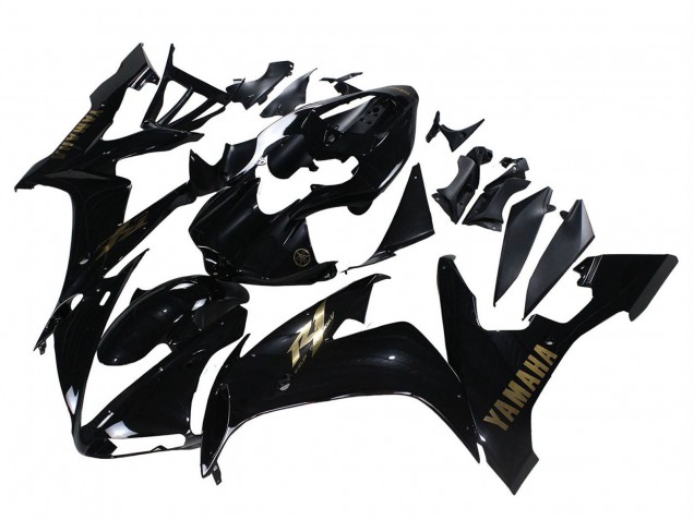 Yamaha YZF 1000 R1 Motorrad Verkleidung 2004-2006 - Glanzendes Schwarz Gold Aufkleber
