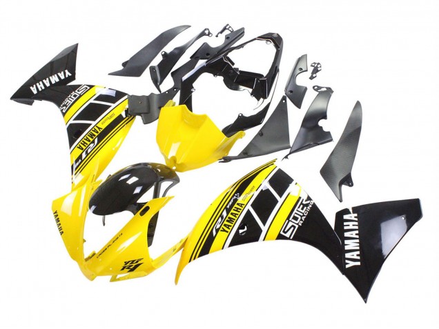 Yamaha YZF 1000 R1 Motorrad Verkleidung 2012-2014 - Gelb Weiss Schwarz