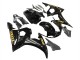 Yamaha YZF R6S Motorrad Verkleidung 2006-2009 - Glanzendes Schwarz Gold Aufkleber