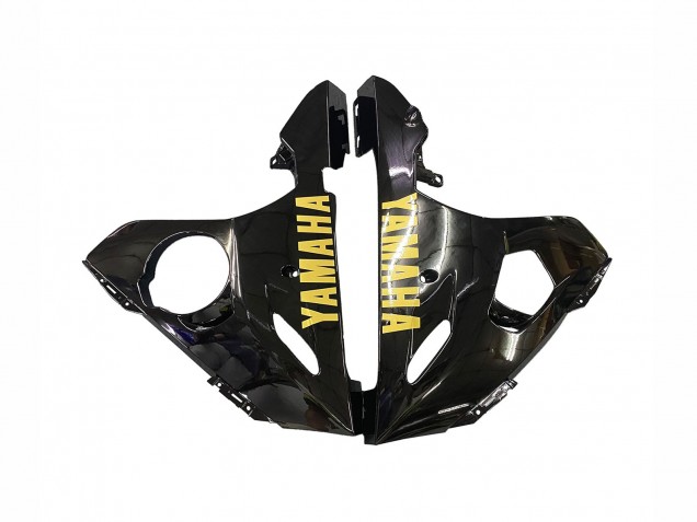 Yamaha YZF R6S Motorrad Verkleidung 2006-2009 - Glanzendes Schwarz Gold Aufkleber