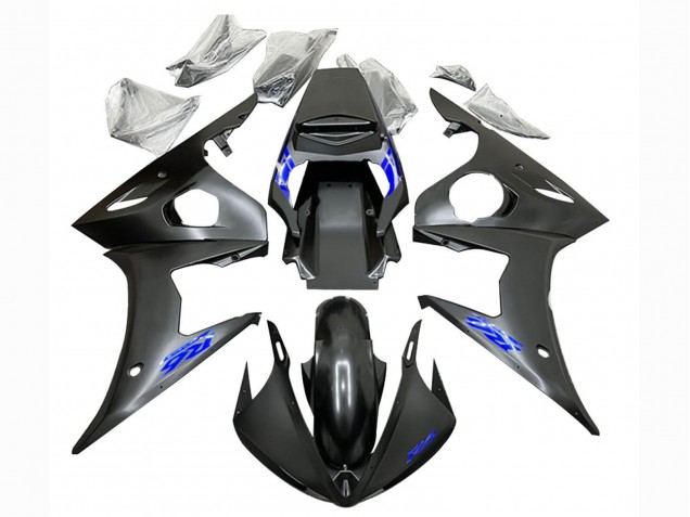Yamaha YZF R6S Motorrad Verkleidung 2006-2009 - Matt Schwarz Blau