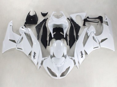 Kawasaki ZX6R Motorrad Verkleidung 2009-2012 - Weiss Schwarz Ninja