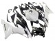 Kawasaki ZX6R Motorrad Verkleidung 2019-2022 - Weiss Schwarz Carbonfaser