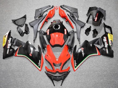 Aprilia RS4 50 125 Motorrad Verkleidung 2012-2018 - Rot Gelb Glanzendes Schwarz