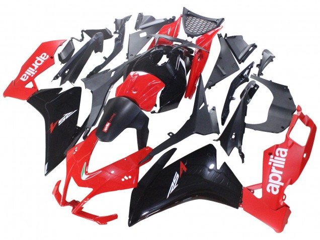 Aprilia RS4 50 125 Motorrad Verkleidung 2012-2018 - Rot Glanzendes Schwarz