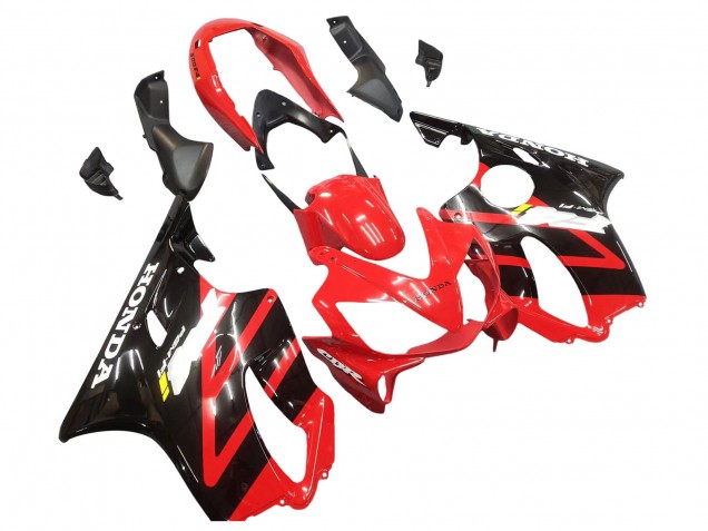 Honda CBR600 F4i Motorrad Verkleidung 2004-2007 - Rot Glanzendes Schwarz