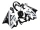 Honda CBR600 F4i Motorrad Verkleidung 2004-2007 - Weiss Glanzendes Schwarz