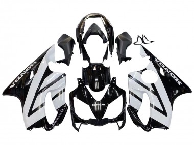 Honda CBR600 F4i Motorrad Verkleidung 2004-2007 - Weiss Glanzendes Schwarz