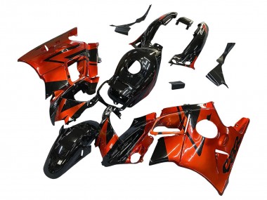 Honda CBR600 F2 Motorrad Verkleidung 1991-1994 - Orange Glanzendes Schwarz