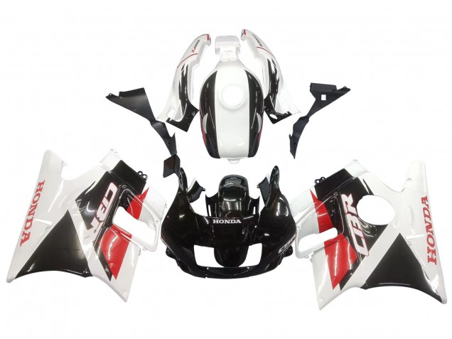 Honda CBR600 F2 Motorrad Verkleidung 1991-1994 - Weiss Rot Glanzendes Schwarz