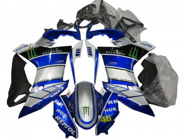 Honda CBR600F Motorrad Verkleidung 2011-2013 - Silber Blau Glanzendes Schwarz Grun Repsol Monster