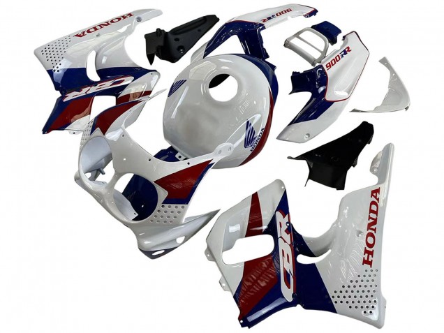 Honda CBR900RR 893 Motorrad Verkleidung 1992-1993 - Weiss Rot Dunkel Blau