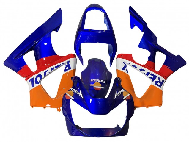 Honda CBR900RR 929 Motorrad Verkleidung 2000-2001 - Orange Weiss Rot Blau Repsol