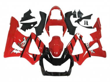 Honda CBR900RR 929 Motorrad Verkleidung 2000-2001 - Rot Glanzendes Schwarz