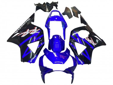 Honda CBR900RR 954 Motorrad Verkleidung Kit 2002-2003 - Blau Glanzendes Schwarz