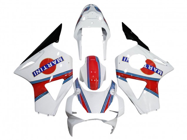 Honda CBR900RR 954 Motorrad Verkleidung 2002-2003 - Weiss Rot Blau Glanzendes Schwarz Martini