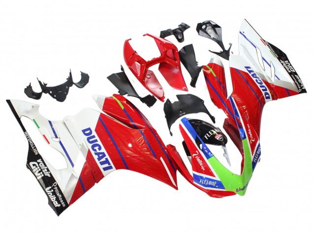 Ducati Panigale 899/1199 Motorrad Verkleidung 2011-2014 - Weiss Rot Grun Blau Glanzendes Schwarz Flex-Box