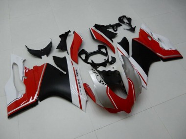 Ducati 1199 Motorrad Verkleidung 2011-2014 - Weiss Rot Matt Schwarz