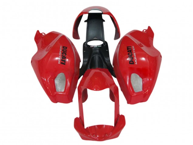 Ducati Monster 696 796 1100 1100S Motorrad Verkleidung 2008-2012 - Rot