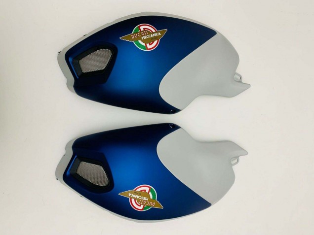 Ducati Monster 696 796 1100 1100S Motorrad Verkleidung 2008-2012 - Dunkel Blau Silber