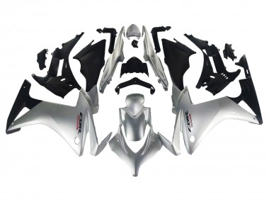 Honda CBR500R Motorrad Verkleidung 2013-2015 - Silber Glanzendes Schwarz