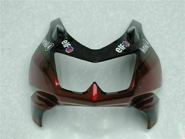 Kawasaki EX250 Motorrad Verkleidung 2008-2012 - Glanzendes Schwarz Kastanienbraun Rot