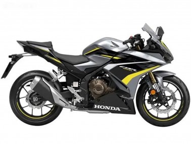 Honda CBR500R Motorrad Verkleidung 2022-2023 - Silber Gelb Glanzendes Schwarz