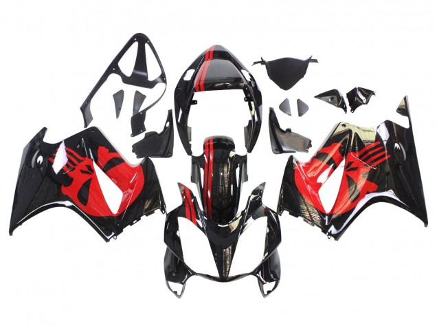 Honda VFR 800 Motorrad Verkleidung 2002-2013 - Glanzendes Schwarz Rot