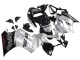 Honda VFR 800 Motorrad Verkleidung 2002-2013 - Silber Glanzendes Schwarz Repsol